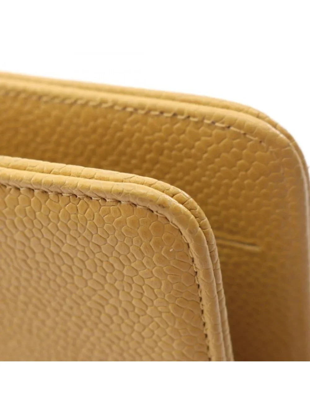 Chanel Notebook Cover CC Logo Yellow Caviar Leather CC Agenda PM